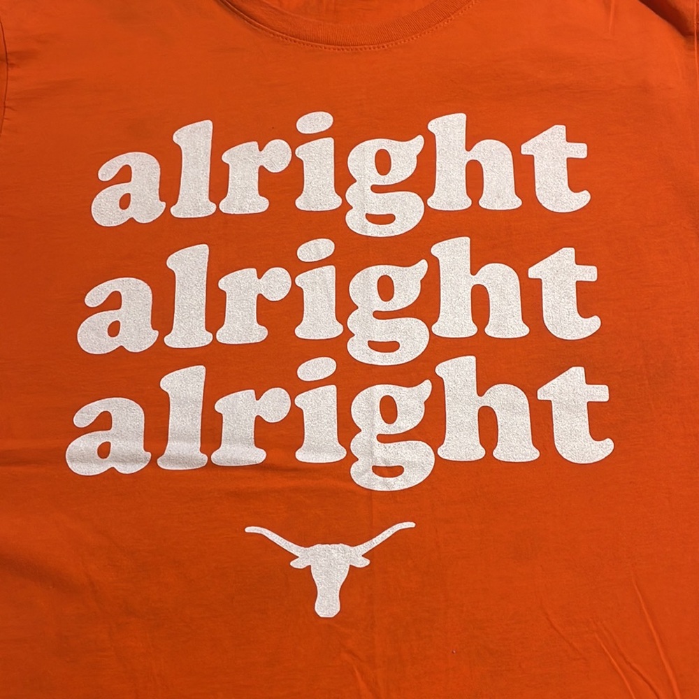 Port & Company Fan Favorite Texas Long Horns Alright Alright Alright T-shirt - Picture 5 of 9